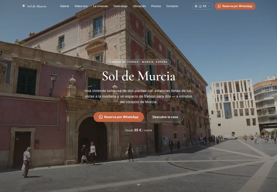 Sol de Murcia — Screenshot der Plattform
